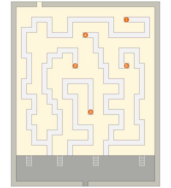 細い通路の部屋 マップ